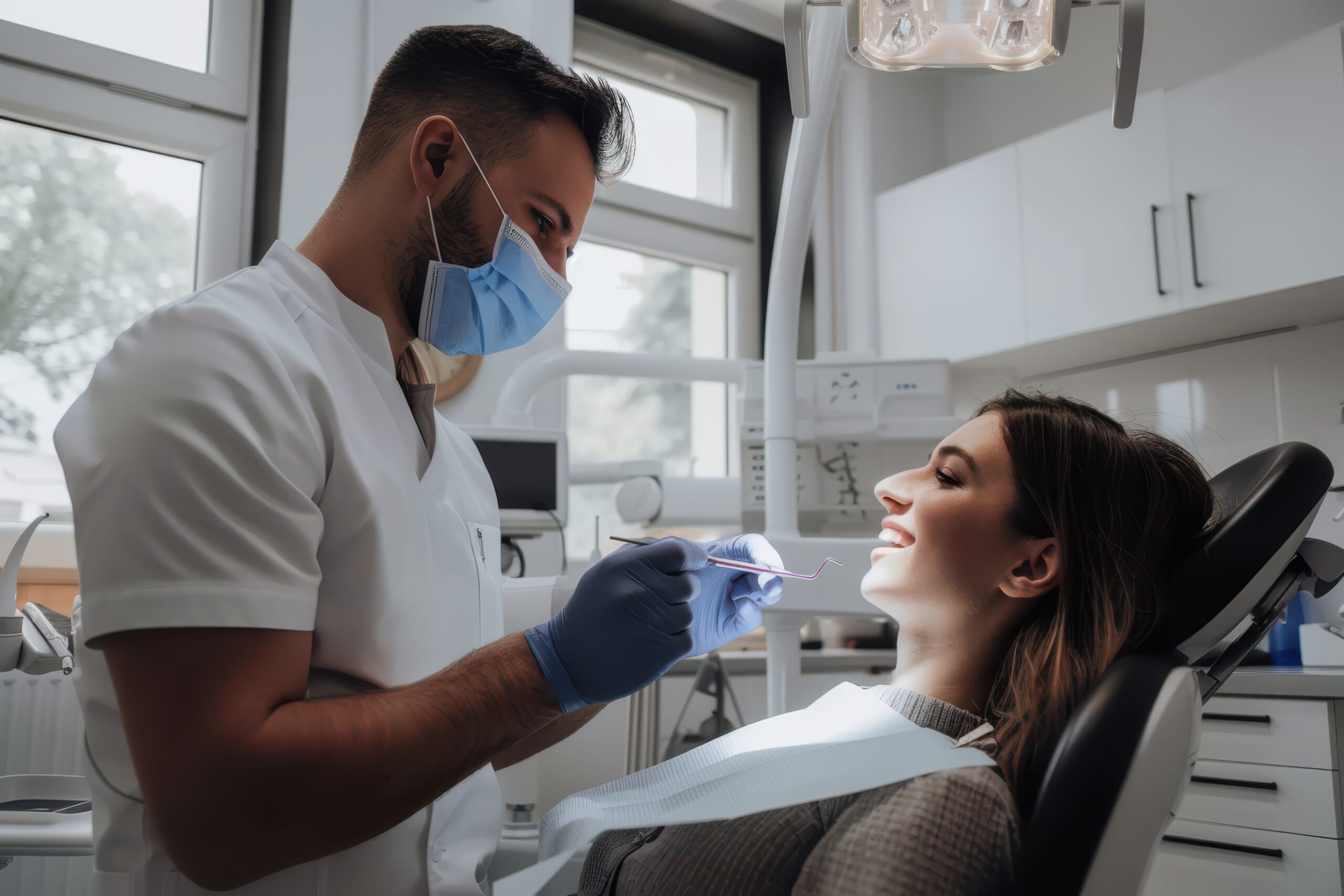 Teeth Whitening Parkway Clinic Swansea - Dentist and Patient